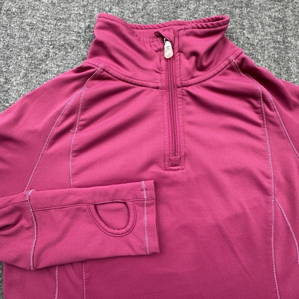 Alo Quarter Zip 1/4 Zip Pullover Womens Sz XS Pink Workout Running Long Sleeve